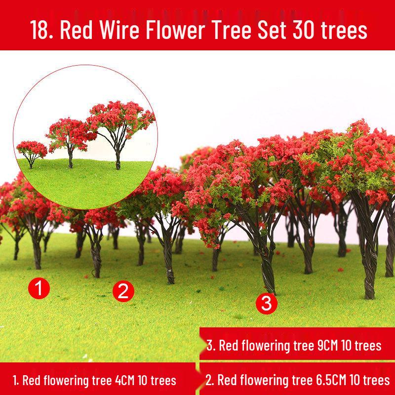 DIY Model Tree Set: Finished Landscape, Terrain, and Street Tree Ornaments