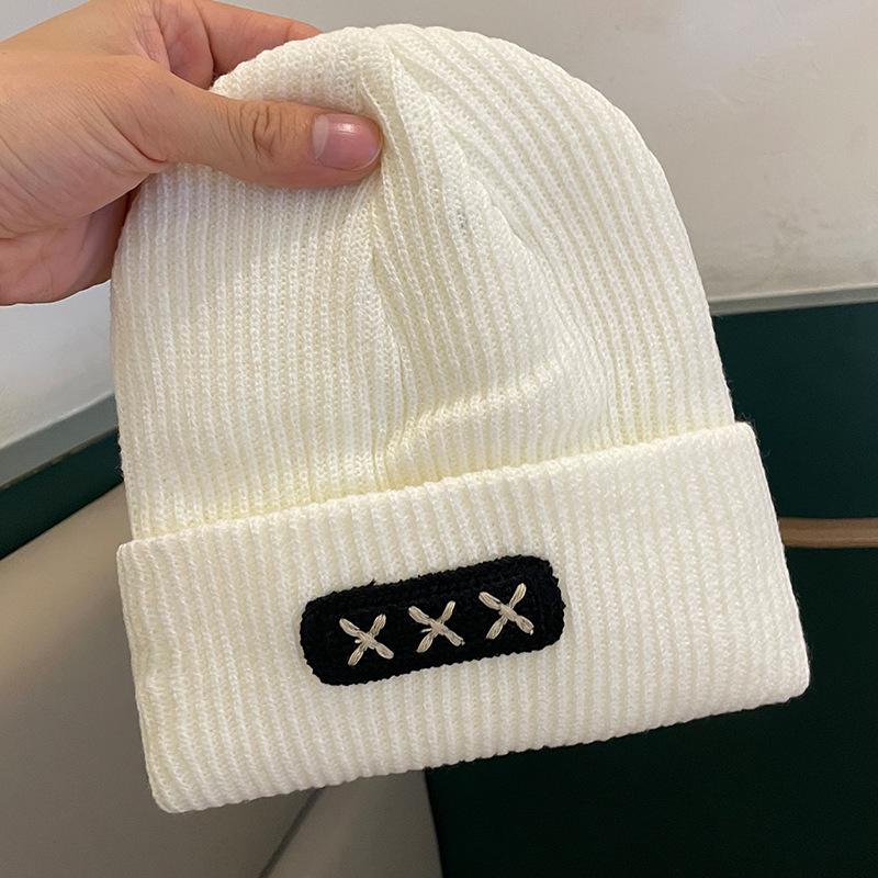 Шерстяная шапка для женщин на зиму в корейском стиле, большой окружности головы, универсальная вязаная шапка, нишевая мода, показывающая маленькое лицо, теплая шапка-балаклава от холода