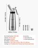 Professional 304 Stainless Steel Whipped Cream Dispenser 500ml, Leak-Free Whipped Cream Maker, Whip Cream Canister with 3 Decorating Nozzles &