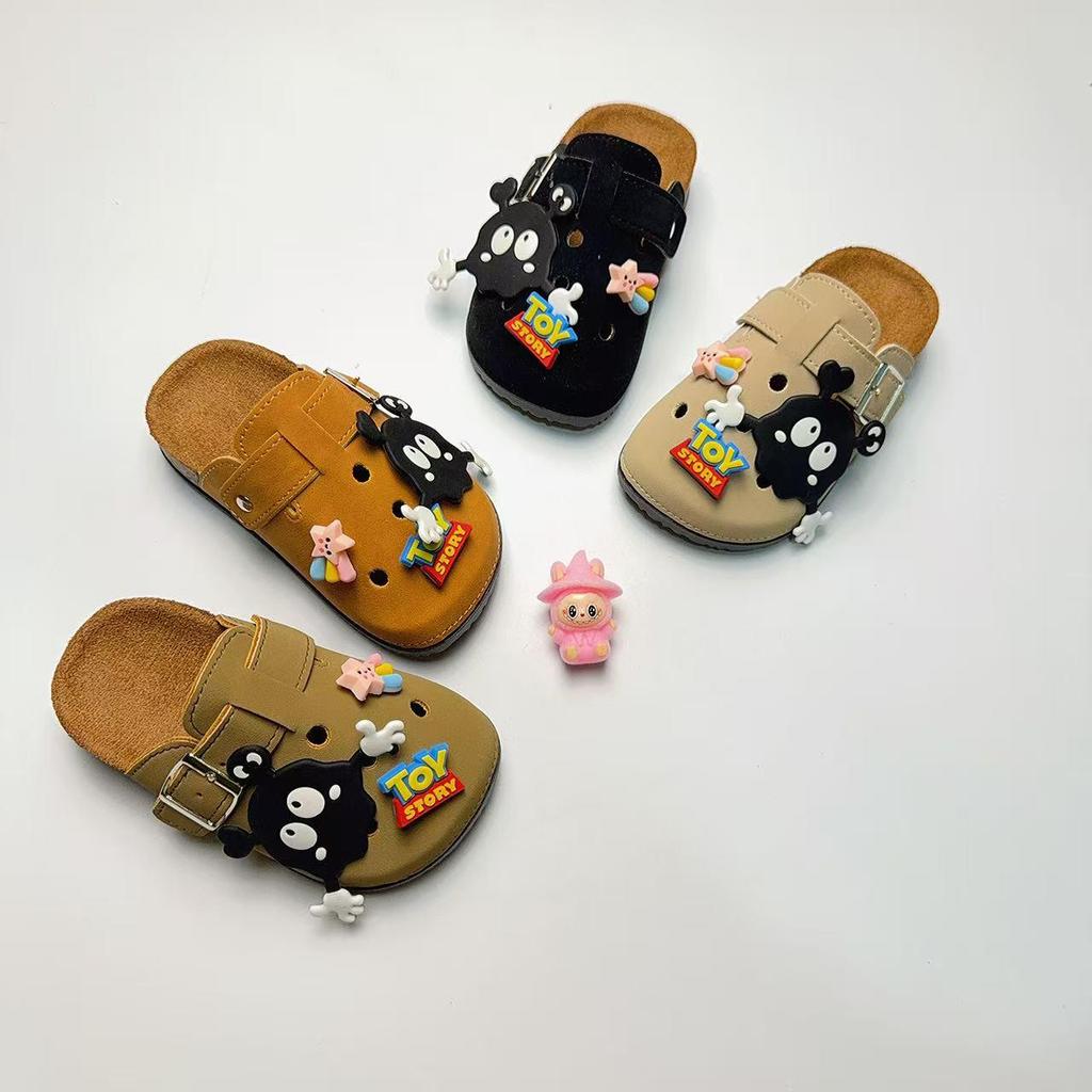 Детские милые мультяшные шлепанцы Birkenstock: Толстая подошва, закрытый носок для весеннего отдыха на природе