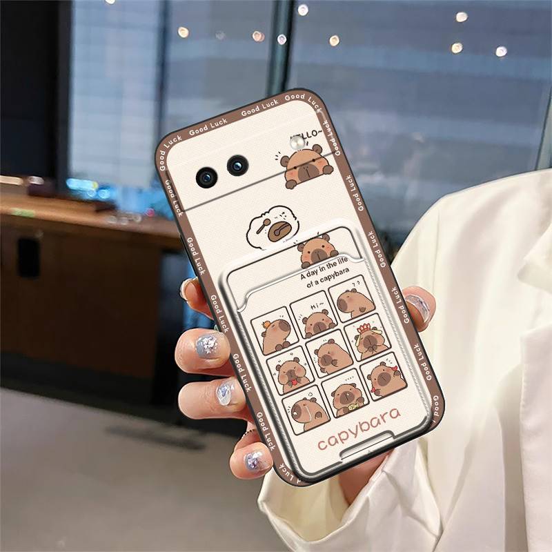 Пылезащитный Грязеотталкивающий Чехол для Телефона Google Pixel 8A Силиконовый Чехол-кошелек Модный Дизайн Мягкий чехол Полная защита Слот для карт