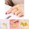 Stunning Gold Plated Brass Adjustable Butterfly Bow Ring For Women Perfect For Spring Fashion
