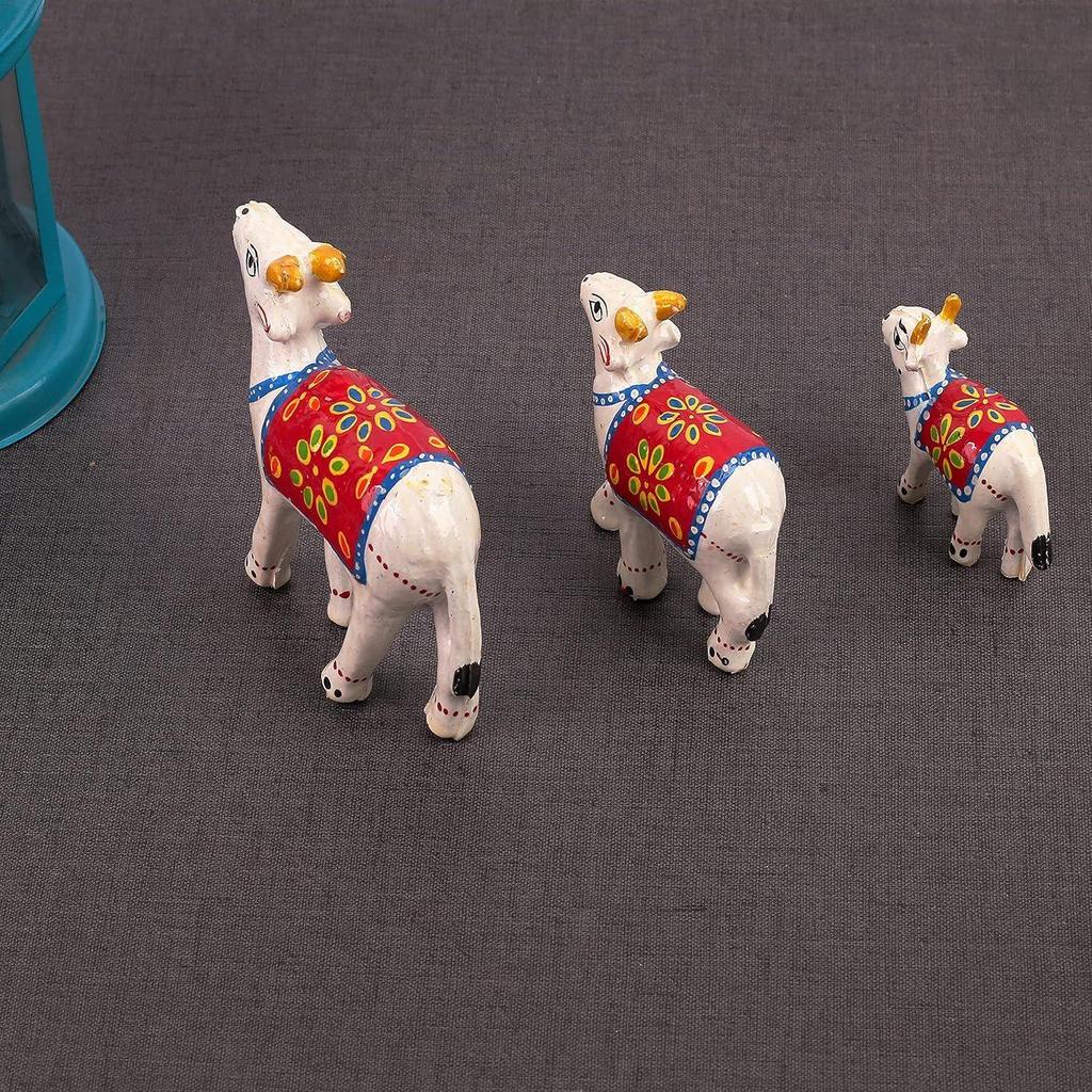 Традиционная поделка из папье-маше, ручная работа, статуэтка коровы для украшения дома, для праздничного подарка, для новоселья