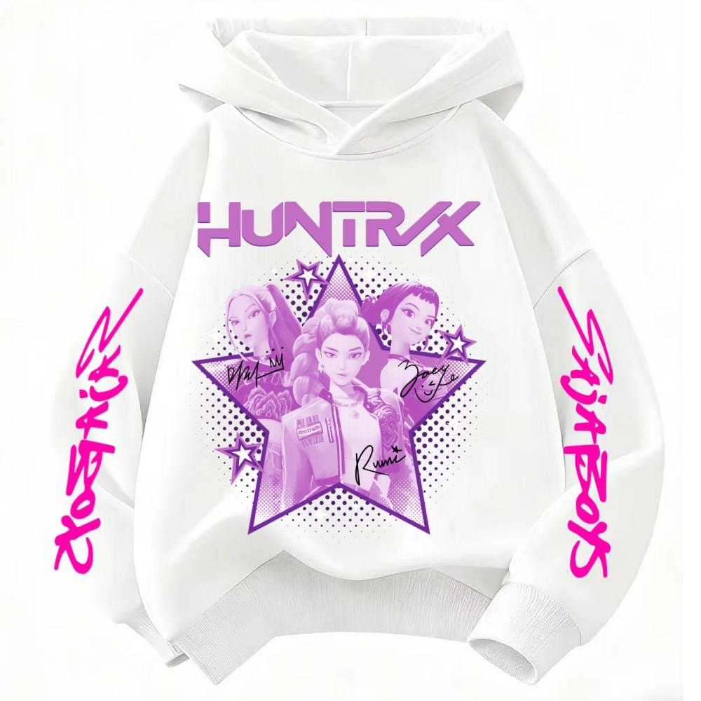 KPop Demon Hunter Huntrix Детская толстовка Осень Мальчики Девочки Мода Уличный Пуловер Детская одежда