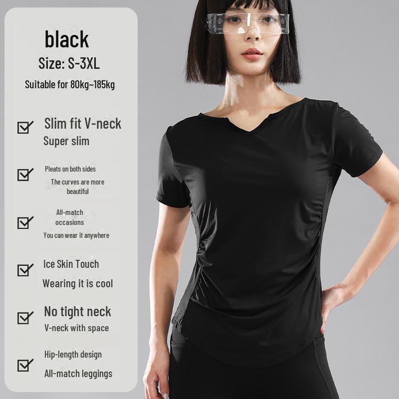 Женская облегающая футболка для йоги и фитнеса — пилатес, бег и прохладные утренние тренировки