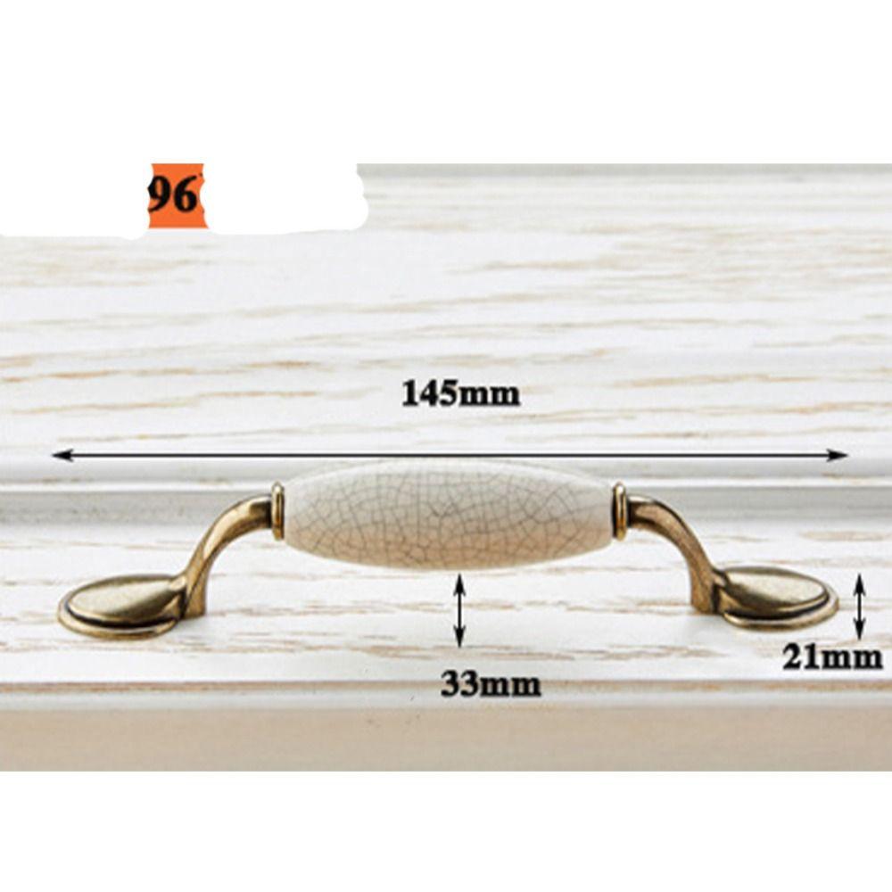 Керамические ручки для шкафа из цинкового сплава Антикварная бронза Дизайн с трещинами Ручка для двери гардероба Белые Винтажные ручки для ящиков Дверца шкафа