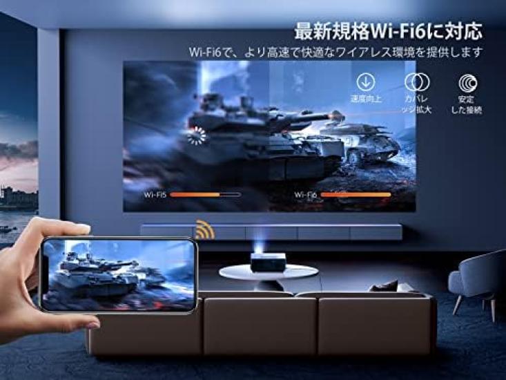 Проектор YABER k1 Высокая яркость 750 ANSI люменов Автофокусировка Автоматическая трапеция Следующее поколение 6.15 WHIFI Динамик Гбит/с Bluetooth Короткофокусная проекция