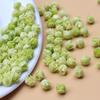 pumpie 100pcs 7mm Synthetic Coral Tulip Flower Beads Light Green Color for Bracelets Necklace Earring Jewelry Making Charms Art Craft DIY,