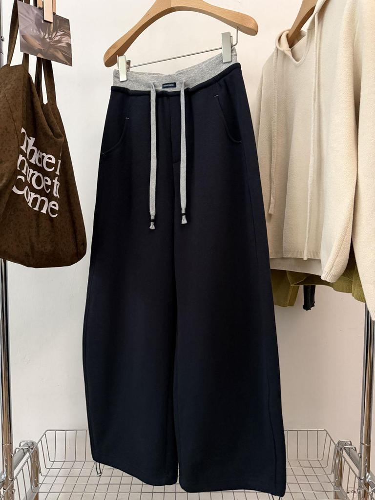 Velvet Thickened Wide-Leg Women's Casual Sweatpants
