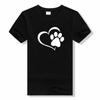 Love Dog Paw T Shirt Love Trend Style Dog Paw Cartoon Animal Pet Summer Graphic Print Female Stylish T Top Shirt Unisex
