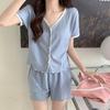Pajama Women's Summer Short Sleeved Shorts Combed Cotton Girl Pure Desire Style Thin Home Clothing Set