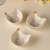 2pcs Ceramic Chicken Seasoning Dish, Household Storage Box, Mini Bowl