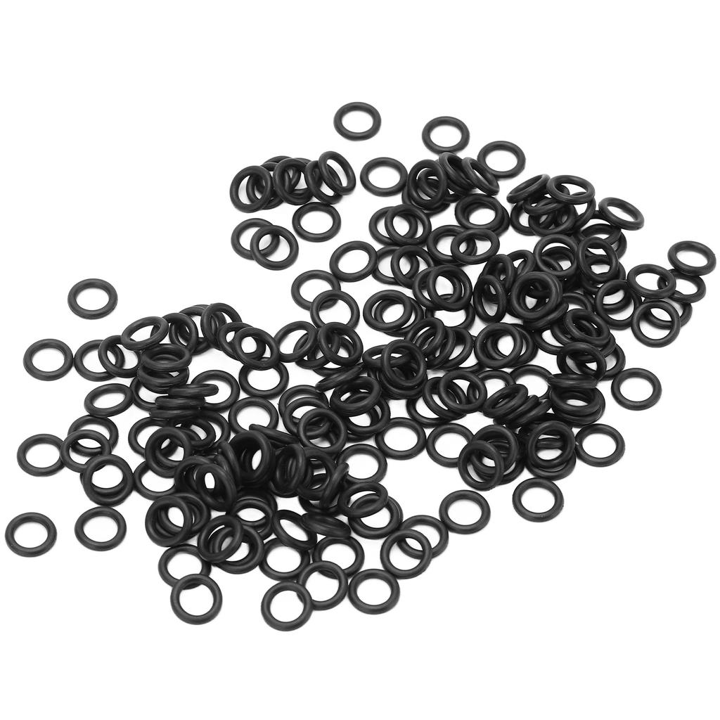 200 шт. черное резиновое уплотнительное кольцо, устойчивое к истиранию гибкое универсальное уплотнительное кольцо для рыбалки