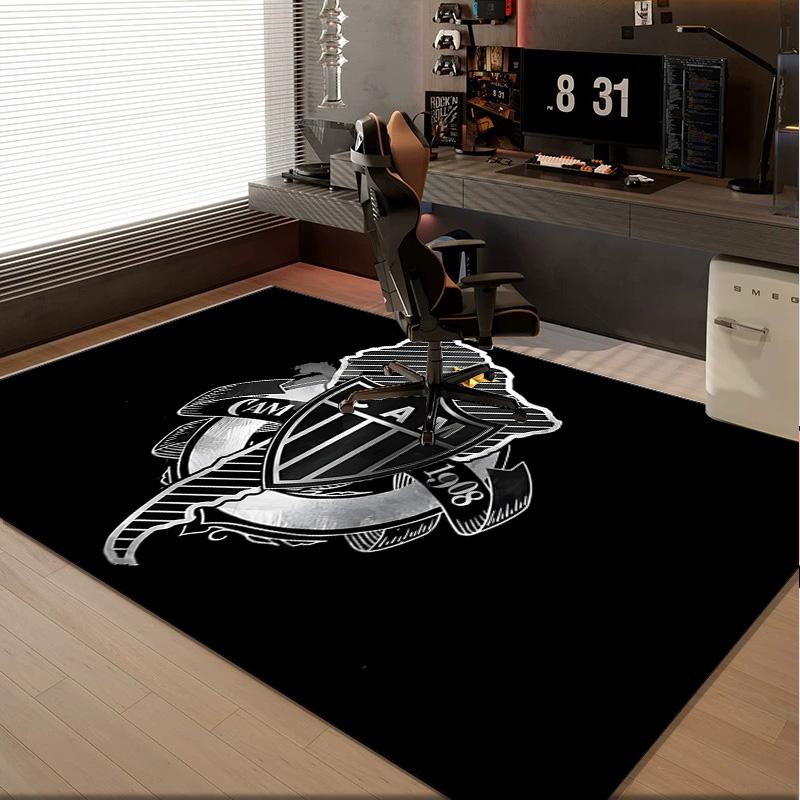 1PC rug Brugge Emblem Design Carpet, Chair Rug,Area Rug for Office Bedroom living rooms bedroom, Doormat decor Christmas fan gifts