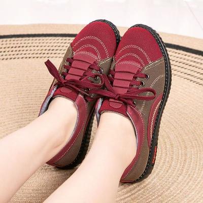 25 старые ******* тканевые туфли женские ****** и осенние одинарные туфли на плоской подошве нескользящие туфли для мамы s**t подошва туфли повседневные туфли для пожилых