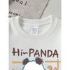 Girls' Crewneck Sweatshirt Hi Panda Cute Panda Face Design Machine Washable, Spring And Autumn