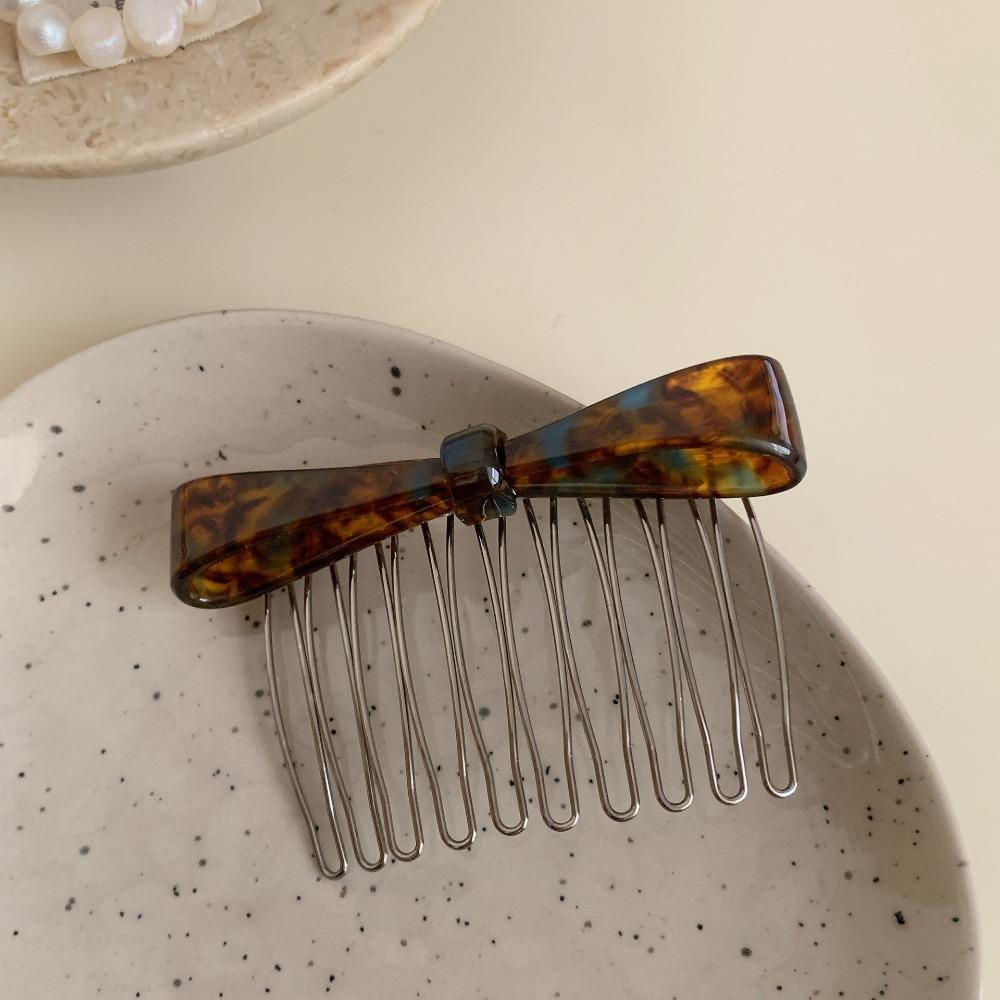 Styling Tools Acetate Hair Side Clip 10 Teeth Bowknot Hairpins Inverted Insert Hair Combs Fashion Accessory