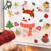 Christmas Window Clings Clings Cartoon Antlers Snowman Wall Stickers Waterproof PVC Decorative Winter Ornaments Decals for Home Glass Windows