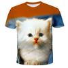 Летний топ с круглым вырезом и принтом 3D Cat, модные повседневные футболки с короткими рукавами для мужчин