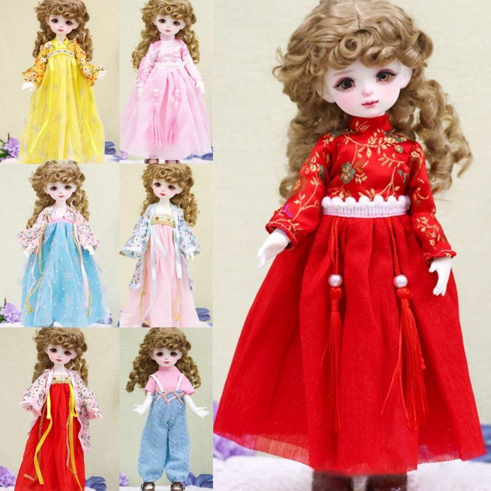 DIY 1/6 BJD Doll Clothing Handmade Doll Dress Casual Chinese Hanfu  (No Dolls and Shoes)