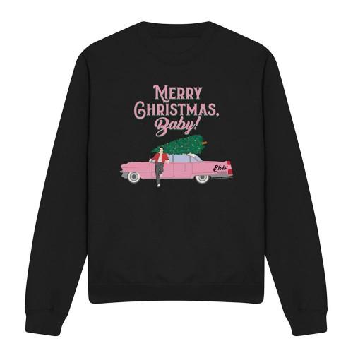 Elvis Presley Unisex Adult Merry Christmas Baby Sweatshirt