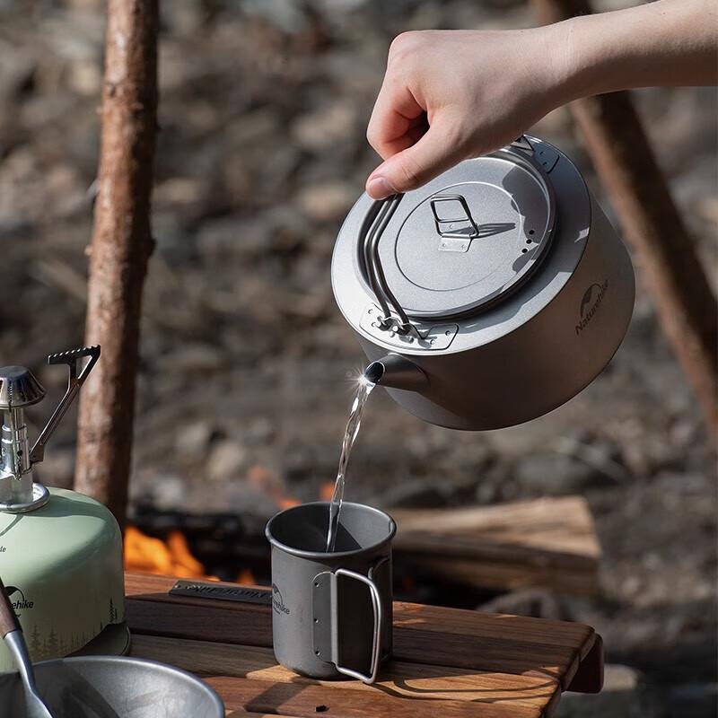Портативный титановый походный чайник Naturehike 1 л