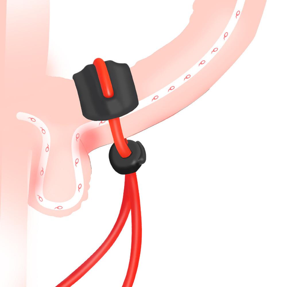 Мужские кольца на член, регулируемое кольцо для пениса, замок для эякуляции, мошонка, шар, носилки, веревка, силиконовое кольцо для пениса, секс-игрушки для мужчин