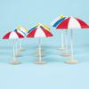 Miniature Beach Sun Umbrella Figurines DIY Crafts Fairy Garden Doll Accessories Micro Landscape Decoration Home Decor