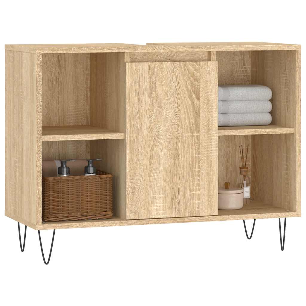 Bathroom Cabinet Sonoma Oak 80 x 33 x 60 cm Particleboard
