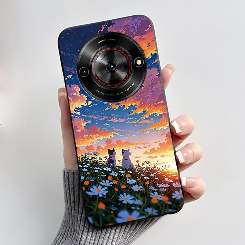 Чехол для телефона ZTE Blade A75 5G Z2357N Nubia Focus 5G Чехол Роскошный Дракон Милый Крутой Мальчики Девочки Черный Мягкий ТПУ Задняя Крышка