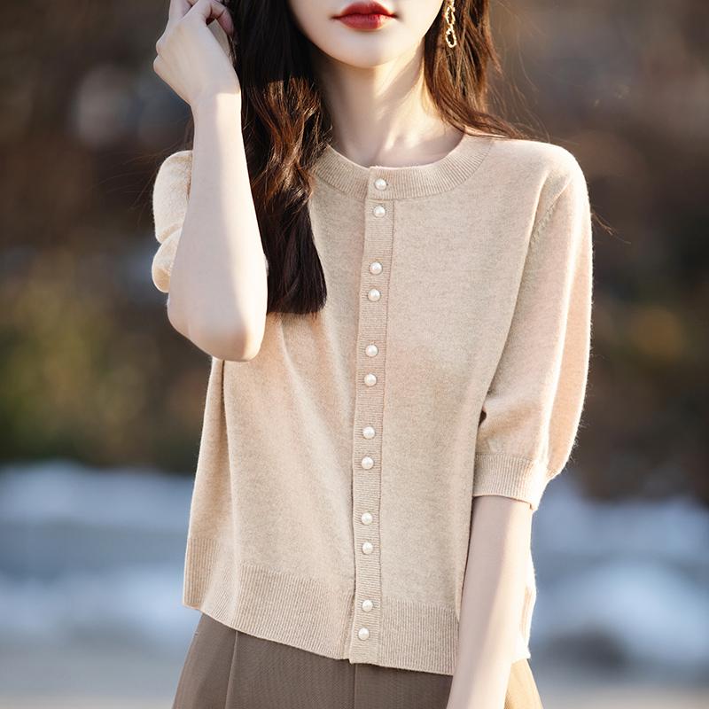 Женский легкий кардиган из 50% шерсти и 50% шелка Mulberry — универсальный трикотаж на все 4 сезона для комфорта и стиля в любое время года