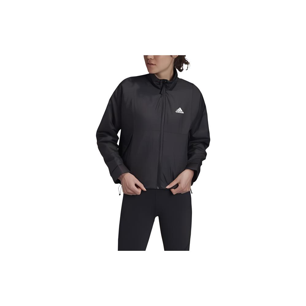 adidas Спортивная теплая куртка с воротником-стойкой, женская куртка, черная FT2554
