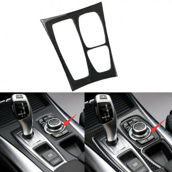 New Carbon Fiber Car Gear Shift Box Panel Trim Fits BMW E70 X5 E71 X6 2008-13 US