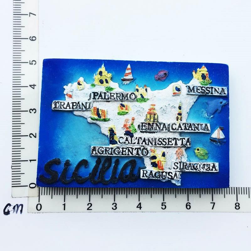 Италия Милан Магнит на холодильник Сувениры Венеция Рим Пиза Флоренция Магнитные магниты Смоляные наклейки на холодильник Украшения для дома Подарки