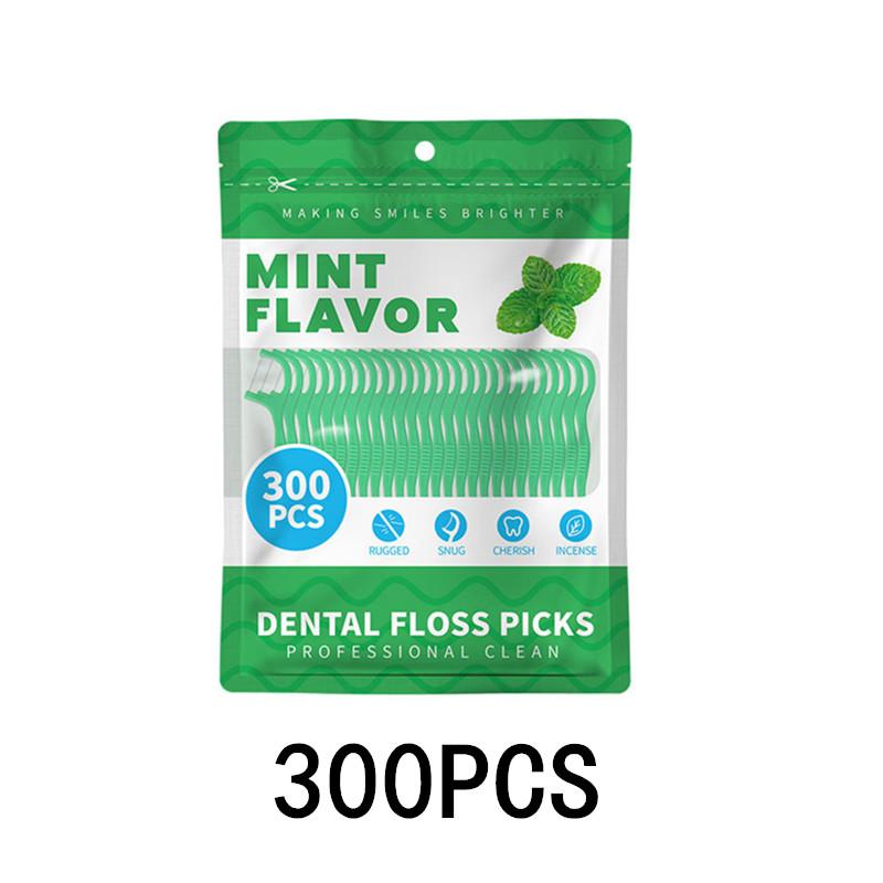 300/600/900PCS Mint Floss Stick - Disposable Floss Cleaning Stick - Toothpick to Remove Plaque and Food Residue - Oral Cleaning