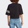 adidas Футболка Originals Adicolor Neuclassics с трилистником и принтом в виде трех полосок, женские топы, черный цвет IB7310