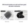 Ecoco Toilet Brush and Holder Set Toilet Bowl Brush Bathroom Hollow Drainage Holder Toilet Soft Cleaner Brush Kit with