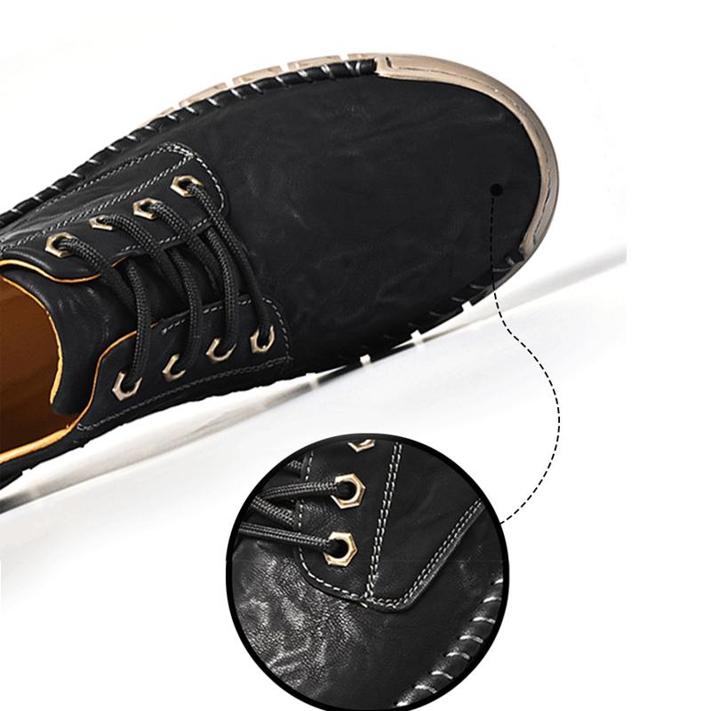 Мужская повседневная обувь Высокое качество Дышащая Ретро кожаная Обувь для улицы Мягкая Удобная Износостойкая Мужская обувь Кроссовки