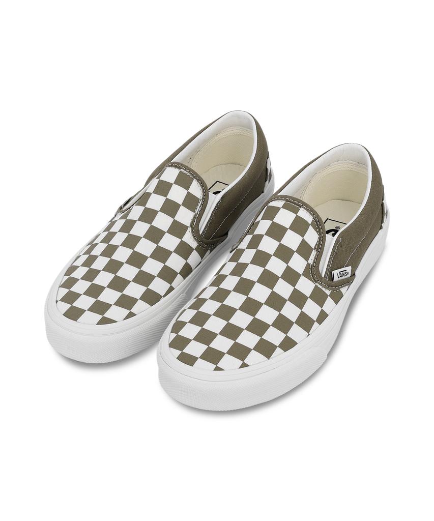Классические слипоны Vans - (Теория цвета) Шахматный оливково-коричневый / Vn000Z7Aovb1