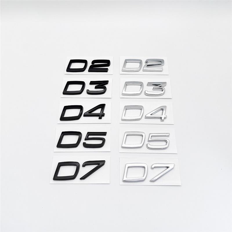 Черные Модифицированные Буквенные Наклейки для Задних Моделей Volvo D2D3 D4D5D6D7