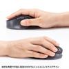 Sanwa Supply Silent Wireless Ergonomic Mouse 45mm (2.4GHz Wireless, Height) MA-EWBS528MBK