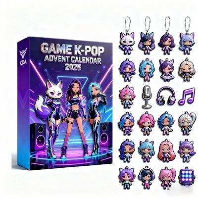 K-pop Охотники на демонов Рождественский Адвент-календарь Huntrix Руми Мира Зои SAJA Boys Косоглазый тигр Украшения на канун Нового года Подарки
