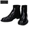 JS25244 Замшевые/Кожаные Ботильоны на молнии сбоку обувь 36 черныйБ/у