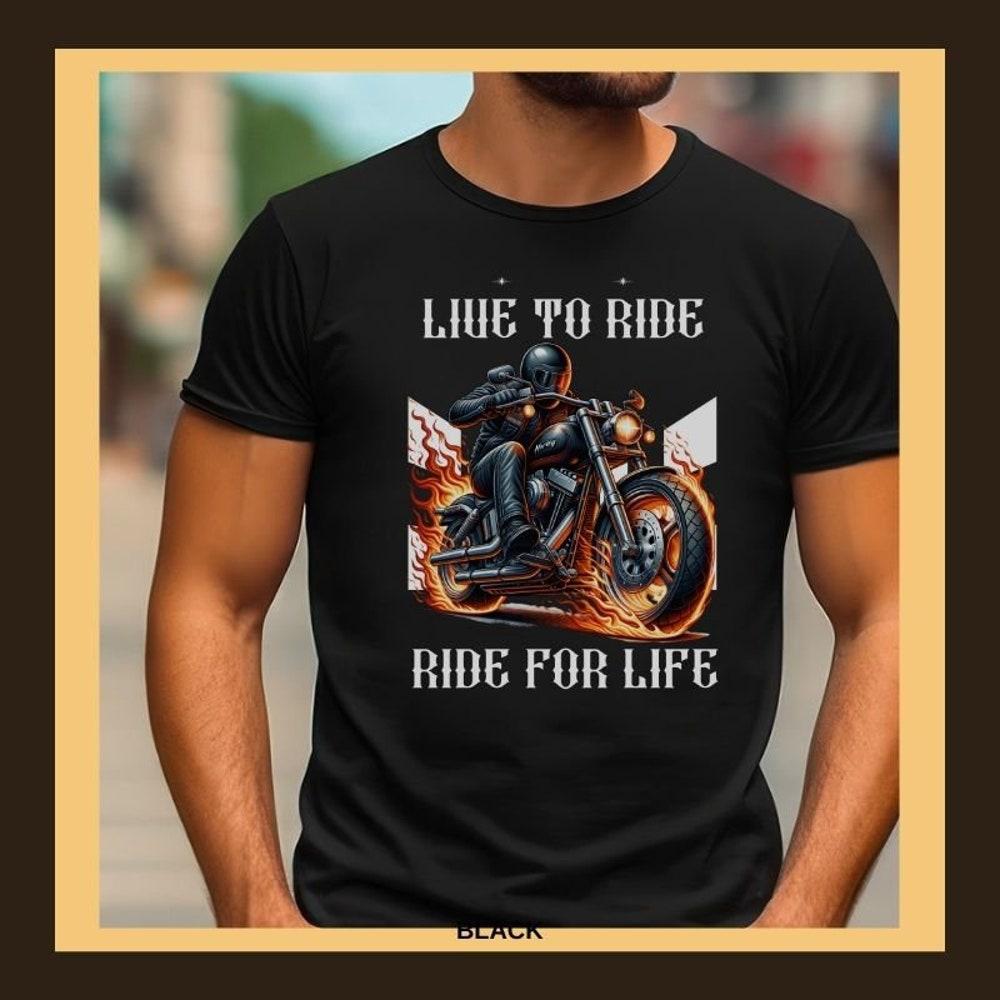 Motorcycle Riders Live To Ride-Ride For Life T-Shirt-Gift For Bikers-Father's Day Gift -Dad Birthday Gift-Sport Bike Shirt-Motorcycle Lovers
