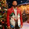 Мужской уродливый рождественский вельветовый теплый карманный пиджак-кардиган, мужской повседневный костюм