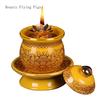 Classical and Creative Ceramic Lotus Lantern Home Buddha Hall Offering Edible Oil Lamp and Butter Lamp Feng Shui  Buddhism