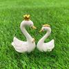 Шикарные статуи лебедя, топперы, реалистичная форма, две части, декоративные