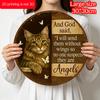 2D Flat, 1pc Aluminum Metal Sign, Inspired by Cats and Butterflies, Decor Features Christian Quote and Wingless Angel Motif.Suitable for
