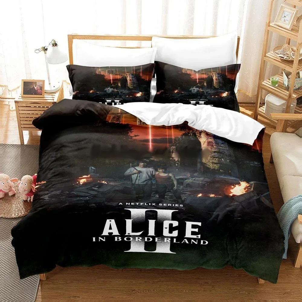 Comforter 3D Alice In Borderland Season 2 Bedding Set For Boys Bedroom Single Double Full Queen King Size