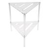 Acrylic Corner Shower Caddy 2 Tier Floor Standing Hollowed Corner Shelf Organizer for Bathroom Bedroom Kitchen